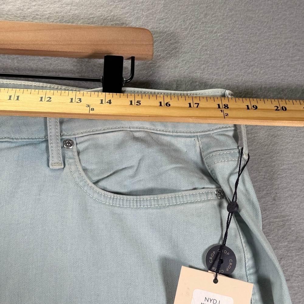 NYDJ Womens Size 12 Wide Leg Crop Capri Jeans Valhalla Frayed Hem Stretch New - Picture 5 of 16